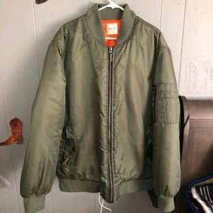 Green bomber jacket